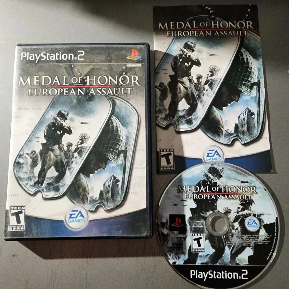 Medal of Honor European Assault Sony PlayStation 2 PS2 CIB Complete Black Label